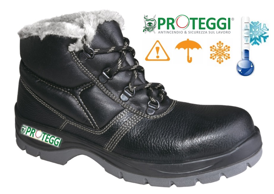 Scarpe antinfortunistiche Mod. WINTER imbottite con pelliccia S3